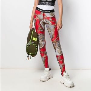 Palm Angels Red “Sensitive Content” Leggings